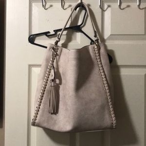Large cream purse